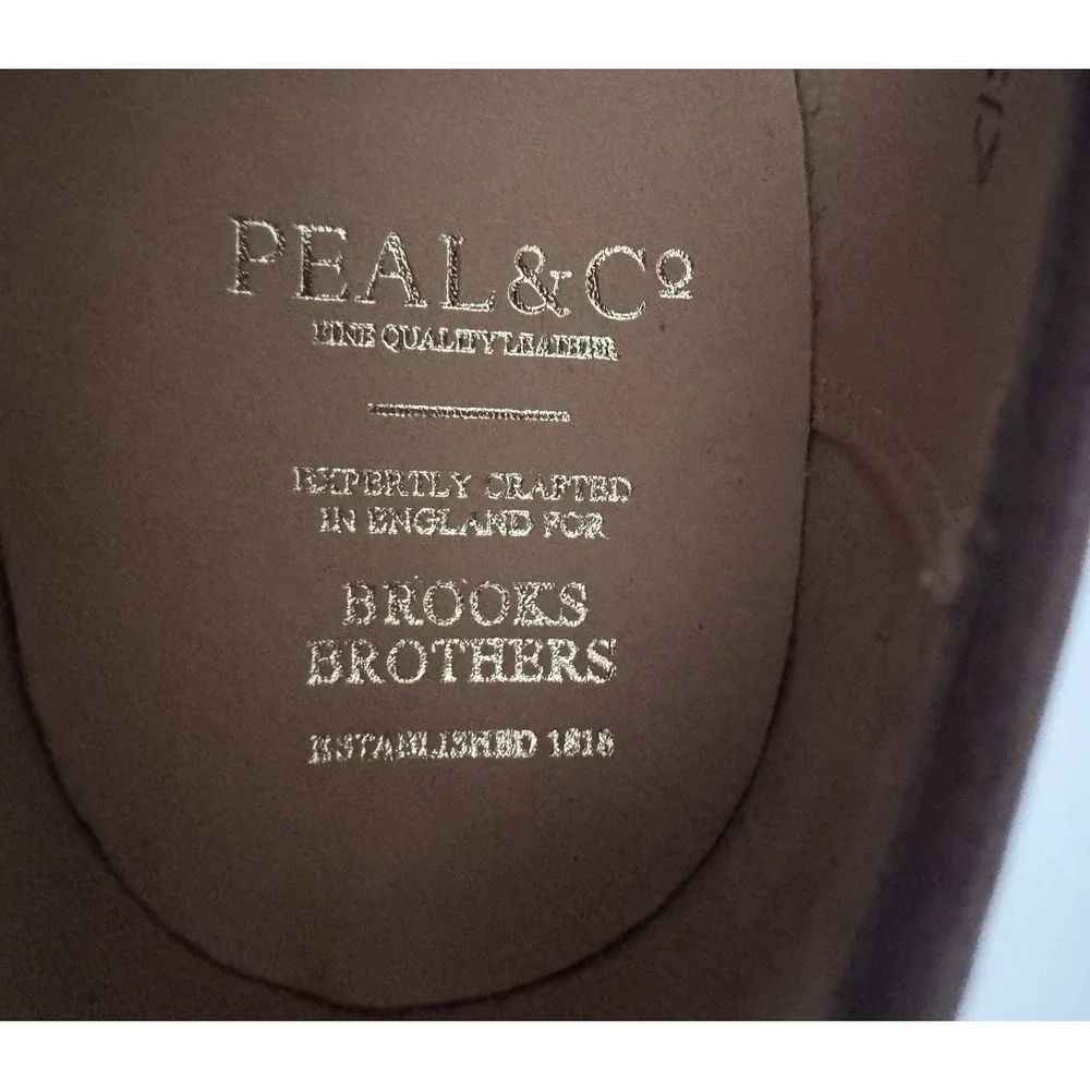 Peal & Co. Brooks Brothers Men's Size 10 Brown Leather Penny Loafers Dress Shoes
